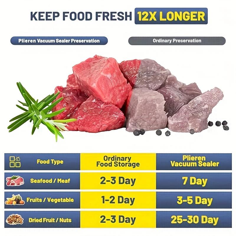 Vacuum Sealer for Food Preservation and Low Temperature Cooking, Automatic Gas Food Sealing System