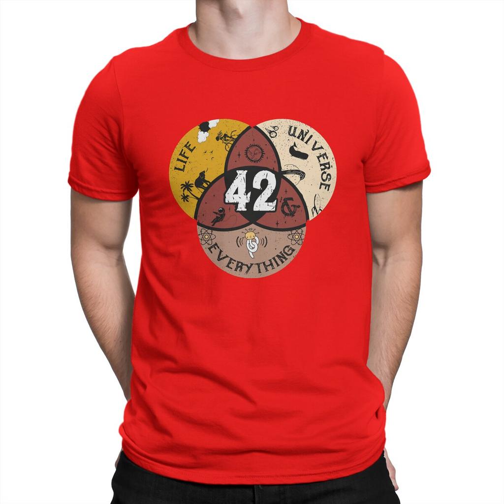 42 Life Universe and Everything Unique TShirt The Hitchhikers Guide To The Galaxy Film Casual T Shirt Summer Tshirt For Adult