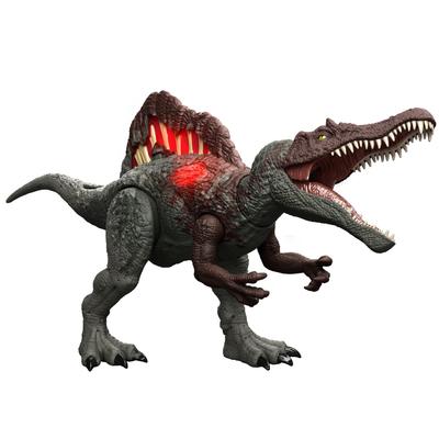 Figura de Spinosaurus Brillante de Jurassic World de Mattel para Dinosaurio Aproximadamente 55 cm Edades 4 y HXF62 ¡Dañado! Niños, Juguete, Largo, Arriba, Verde,