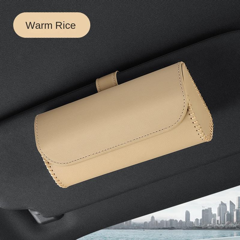 Car mounted eyeglass case car storage sunglasses holder For Mitsubishi Outlander I200 Pajero Eclipse ASX Lancer Space Delica Ex