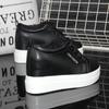 Fashion Women Breathable Sneakers Increased Platform Shoes 10CM Casual Footwear Leisure Leather White Vulcanize Shoes