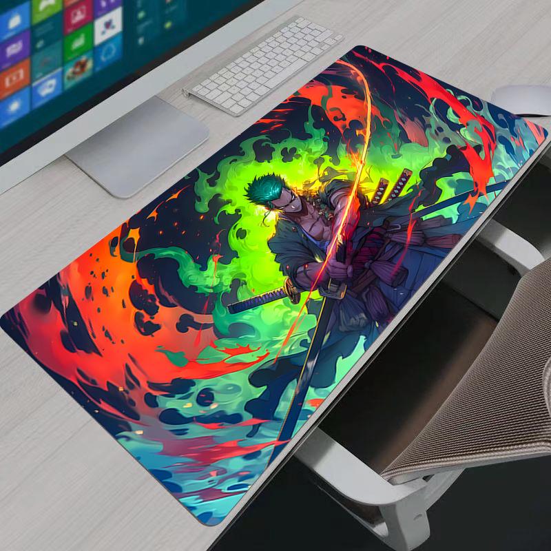 Mouse Pads Anime Gaming Accessories Large Mousepad One Piece Zoro Carpet Gamer PC Computer Keyboard Desk Mat Mausepad