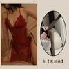 Sexy Underwear Lace Neck Gathering Slim Onesie Sexy Perspective Pure Desire Straps Hollow Pajamas Women