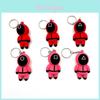 Unique Squid Game Keychain Red Guard Staff Worker Figure Pendant For Collectors
