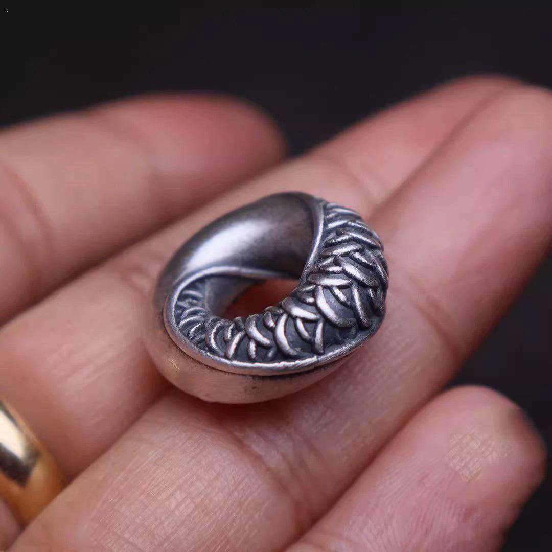 Tibetan Style Retro Dragon Scale Buckle Spacer Bead Bracelet & Pendant Accessories 20mm
