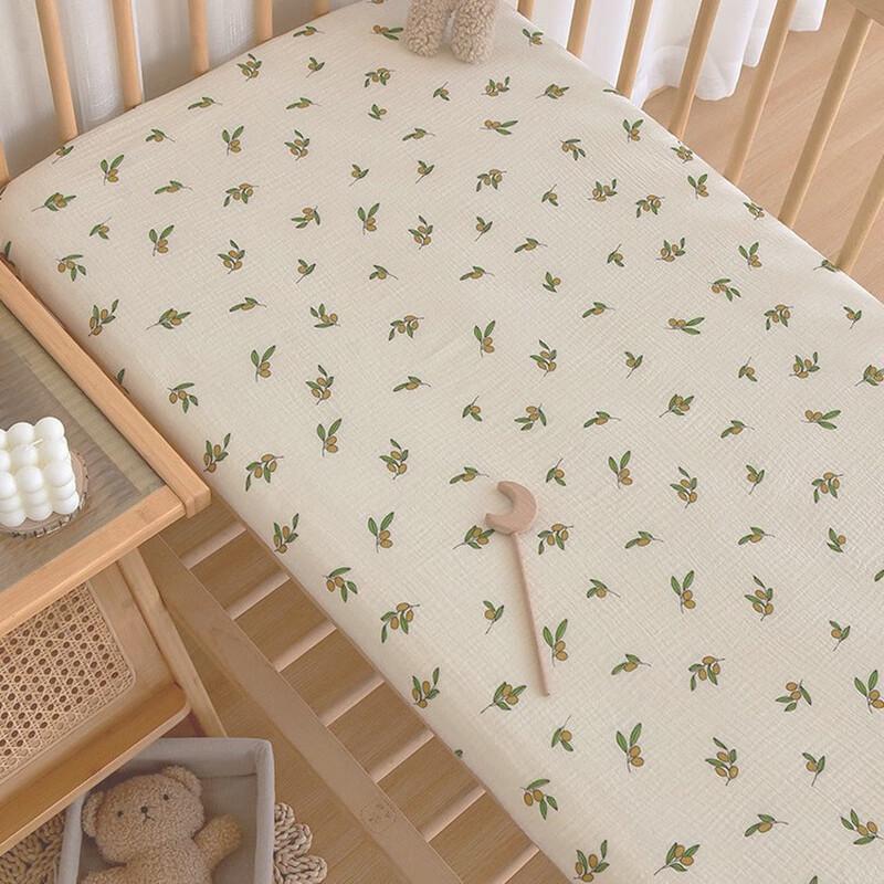 UKKNZZ Washed Cotton Baby Crib Mattress Protector