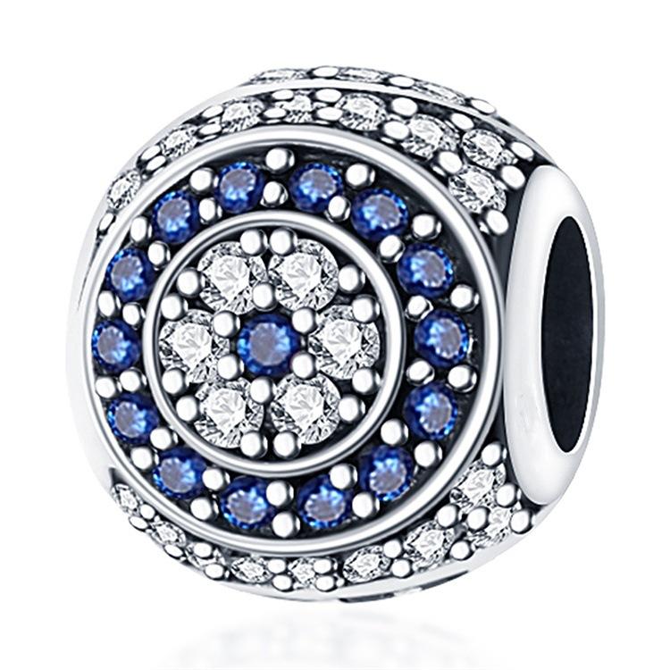 Charming Evil Eye Bead With Inlaid Stones Pendant DIY Handmade Bracelet Jewelry Making Accessories