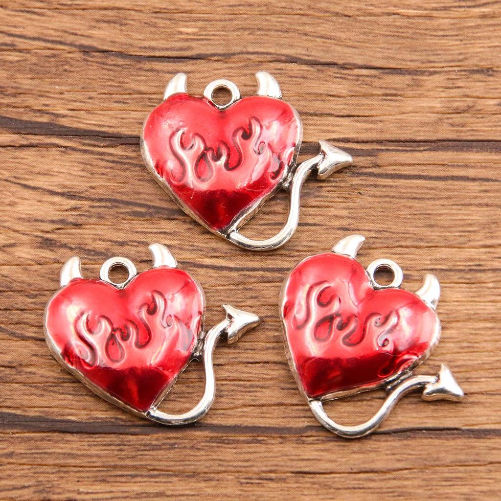 European & American Retro Gothic Winged Heart Rose Earrings & Necklace Set