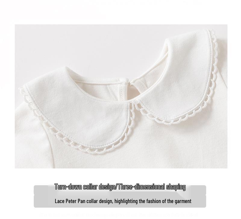 Off-White Cotton Baby Girl Romper - Versatile Summer One-Piece for 0-1 Year