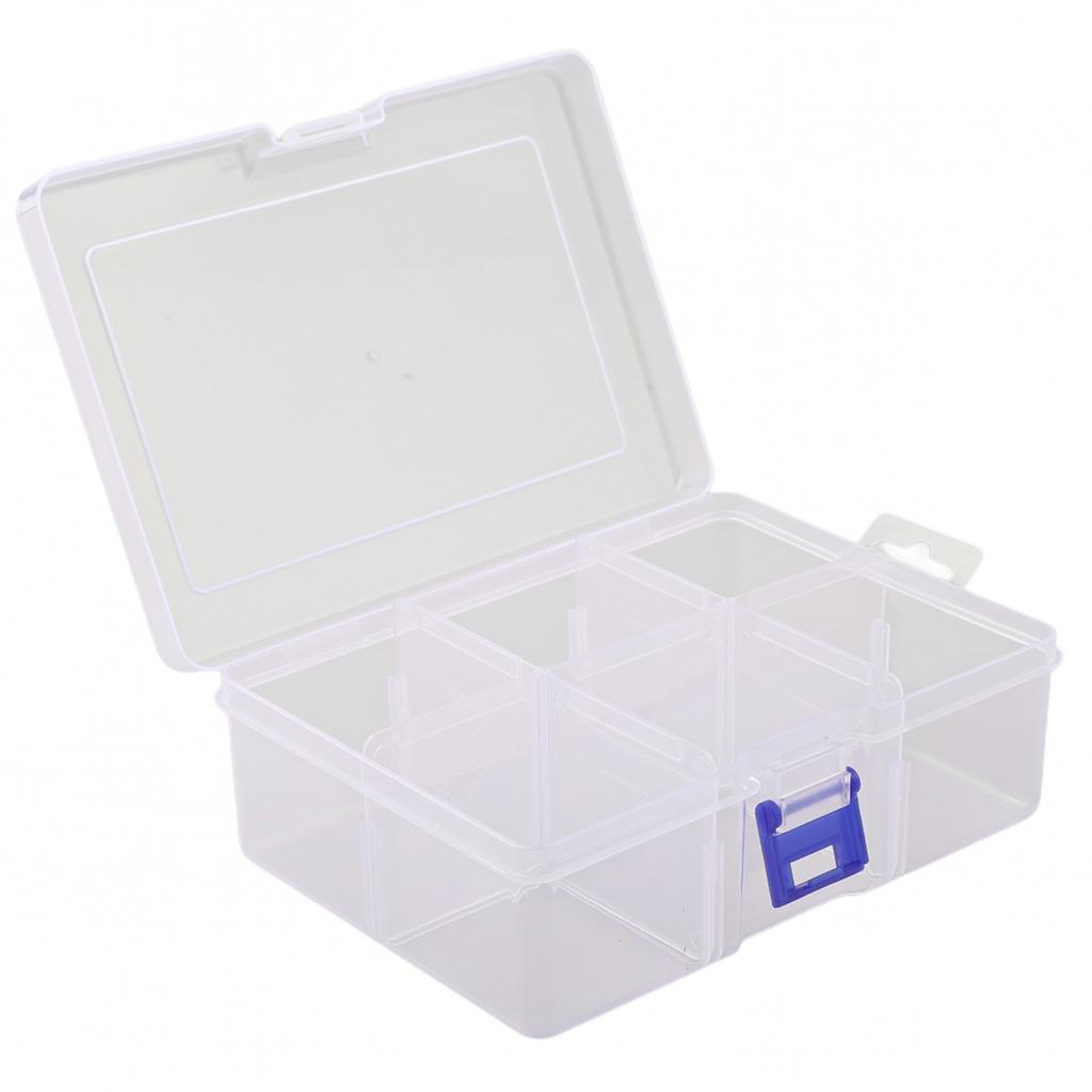 Clear Visibility Adjustable Storage Box Compartment Case Plastic Organizer
