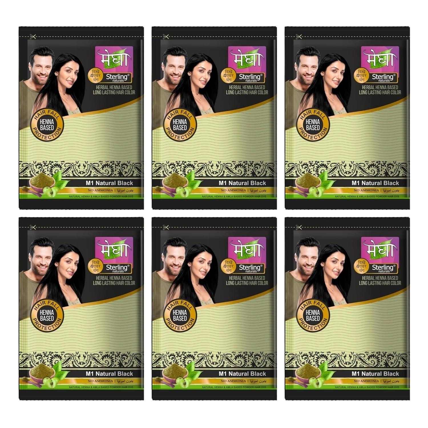 

@ Sterling Megha Mehandi Hair Powder Black For Unisex Pack Of 5 Each 15g R116 Zr-2791-60%Off