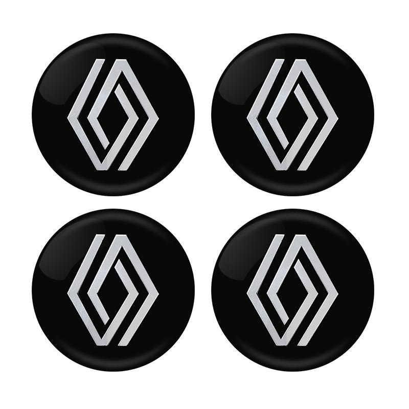 For Renault Clio Laguna 2 Megane 2 3 Duster Logan Captur 4pcs 56/60mm Car Wheel Center Hub Cap Badge Emblem Decal SS1