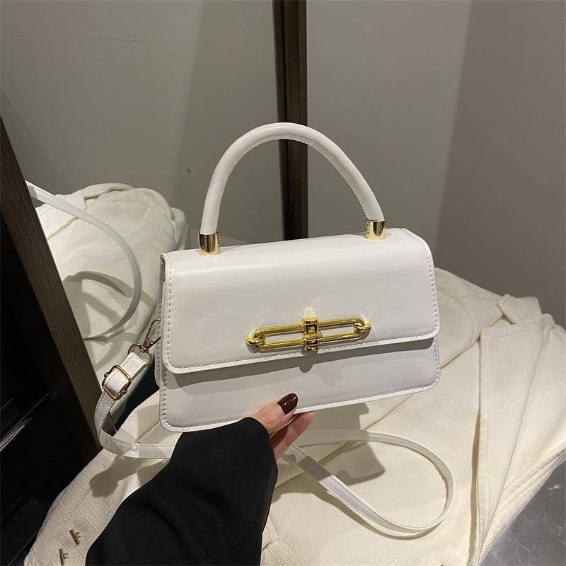 Fresh and Sweet Girl's Women's Bag Personalized Winter Fashion Shoulder Messenger Bag Simple New Small Square Bag