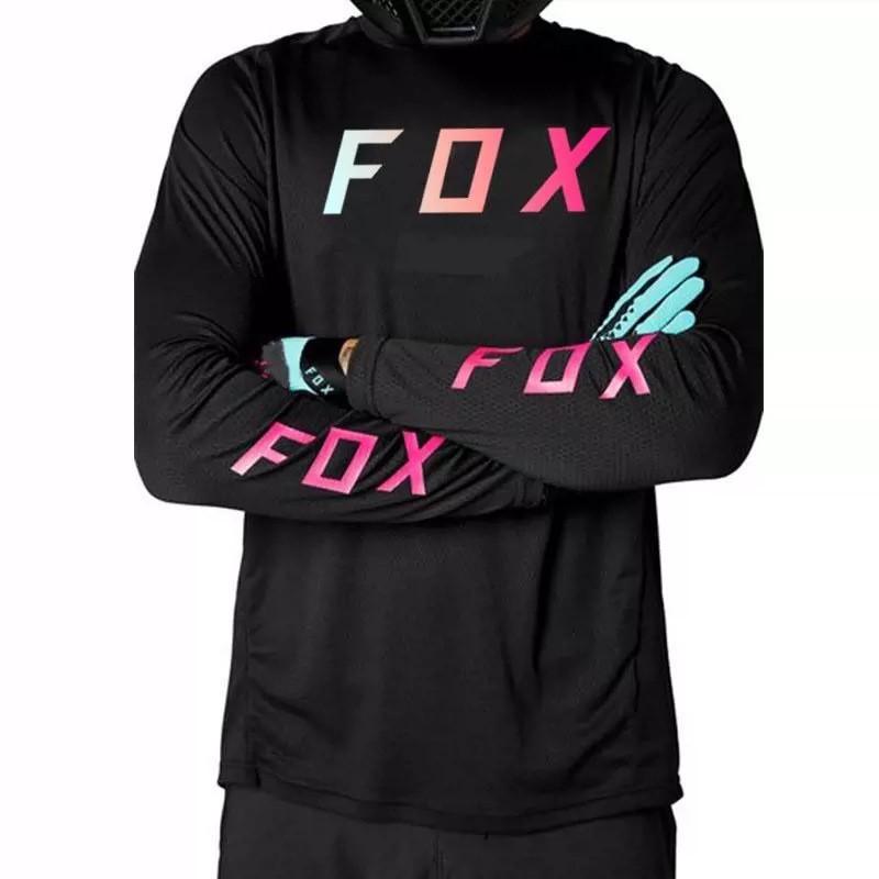 Maillot de Ciclismo de Manga Larga de Secado Rápido para Hombre Transpirable para Bicicleta de Montaña, Carretera, Todoterreno, Camiseta de Competición, Ropa Deportiva para Exteriores