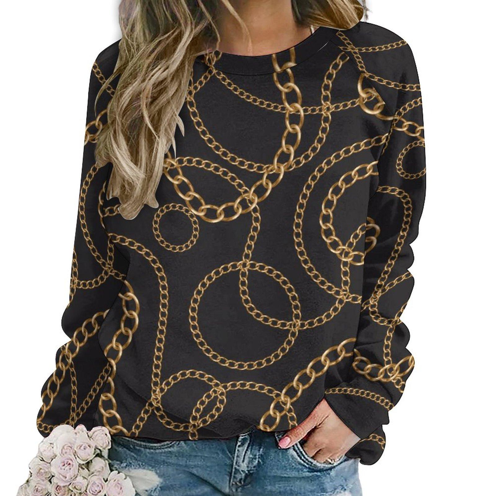 Золотые цепи и ремни толстовки леопардовый гепард хип-хоп большой — фото 18