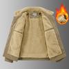 Herren Lammfelljacke, Plüschiger und dicker Baumwollmantel, Lässiger Arbeits-Baumwollmantel, Retro-Cordjacke