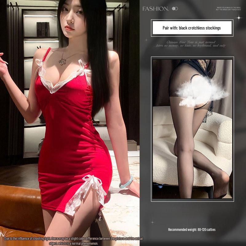 Chemise da notte estiva con bretelline in pizzo: Sexy Carino Stile Slim da Donna con Imbottitura Regolabile