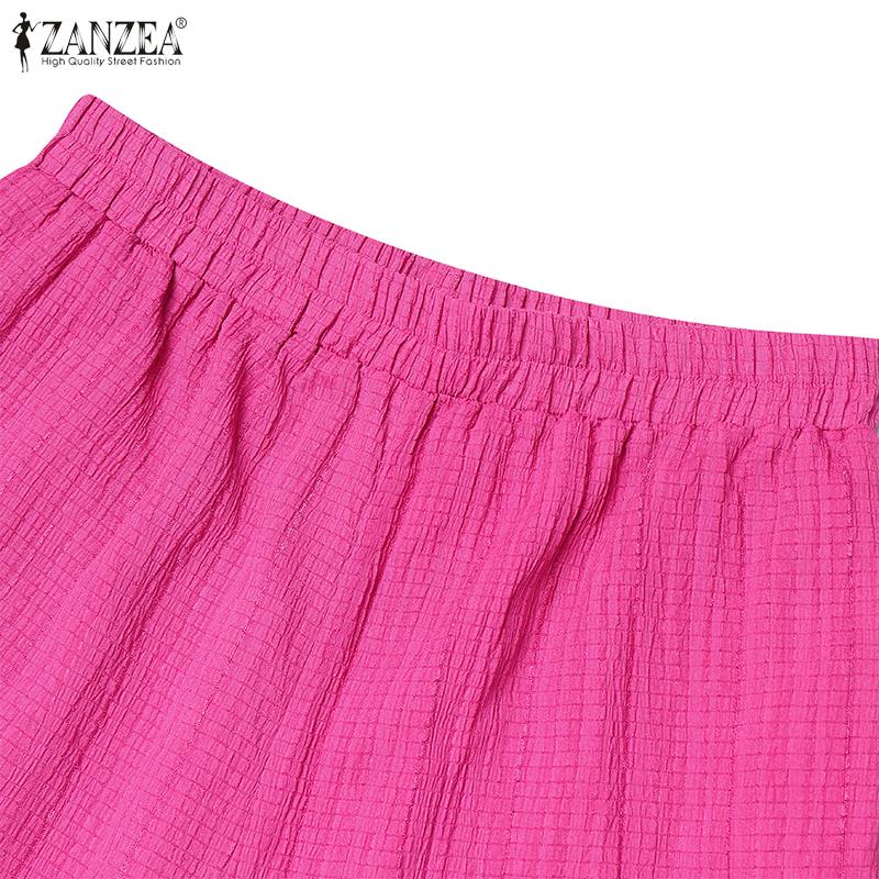 ZANZEA Damen Ärmellose Tanktops und Hosen Lässige Zweiteiler Anzugsets