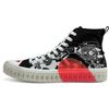 Stylowe Wszechstronne Wytrzymałe Lekkie Wysokie Buty Tekstylne Unisex Trampki Czarne K0BX5VS12D-990