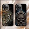 Mayan Calendar Statue Phone Case For iPhone 17,16,15,14,13,12,11,Pro,Max,Plus,Air,X,XS,XR,SE,8,7,Mini,Soft Black Funda