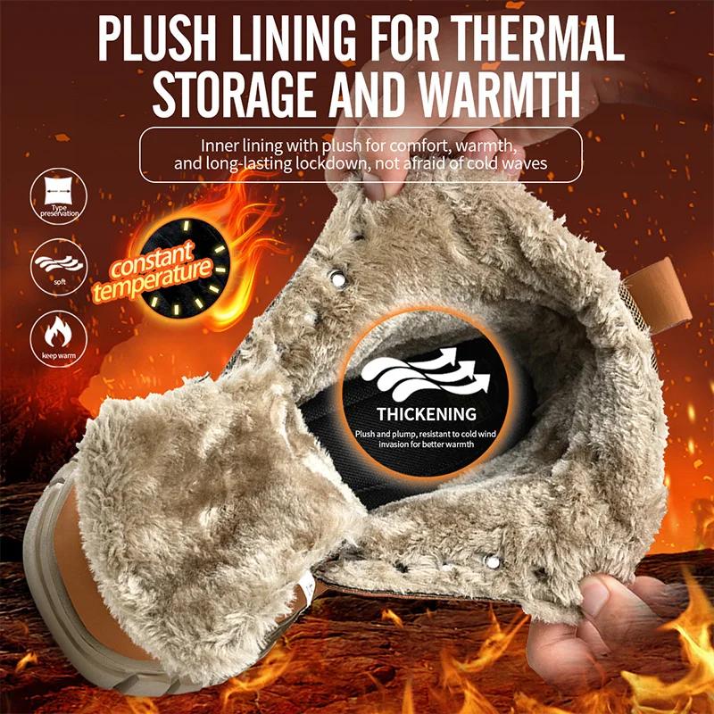 Nové módní zimní sametové pracovní bezpečnostní boty pro muže, odolné proti nehtům, nezničitelné, voděodolné, ocelové špičky pánské tenisky