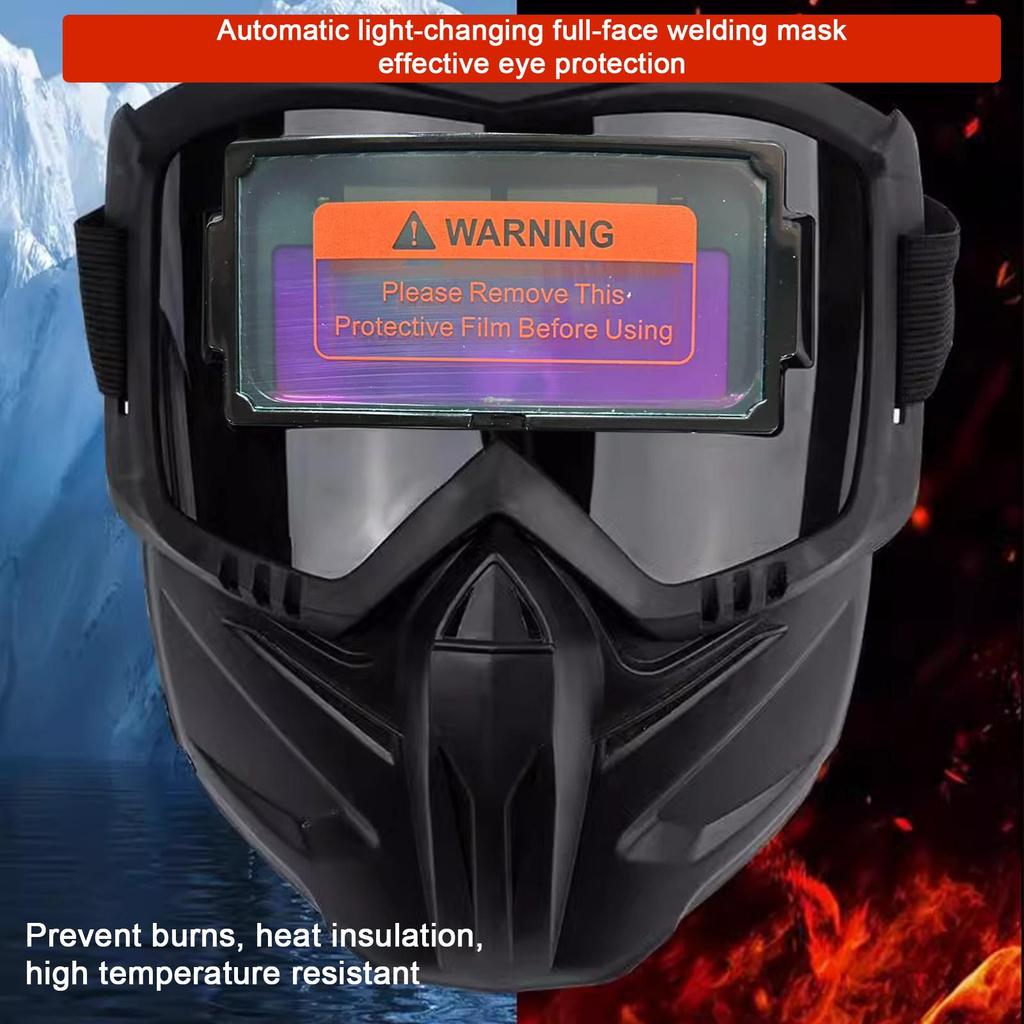Welding Protective Masque Anti-Glare Electric Welding Masque Anti-UV Radiation Detachable Anti-Fog Lightweight Headgear Face