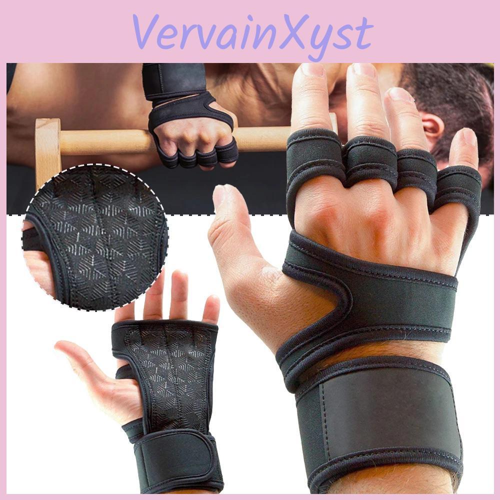 Weight Lifting New Pair 1 Training Gloves Women Men Fitness Sports Body Building Gymnastics Grips Gym Hand Palm Protector Gloves