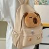 Large Capacity Capybara Backpack Adjustable Shoulder Straps Children Bookbag  Kids