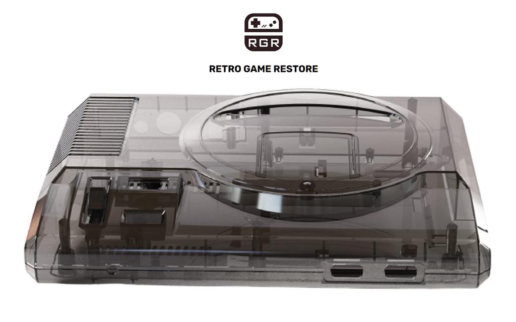 GAME Replacement Shell for Mega Drive MD Clear Smoke [RETRO RESTORE] Console, [432456]