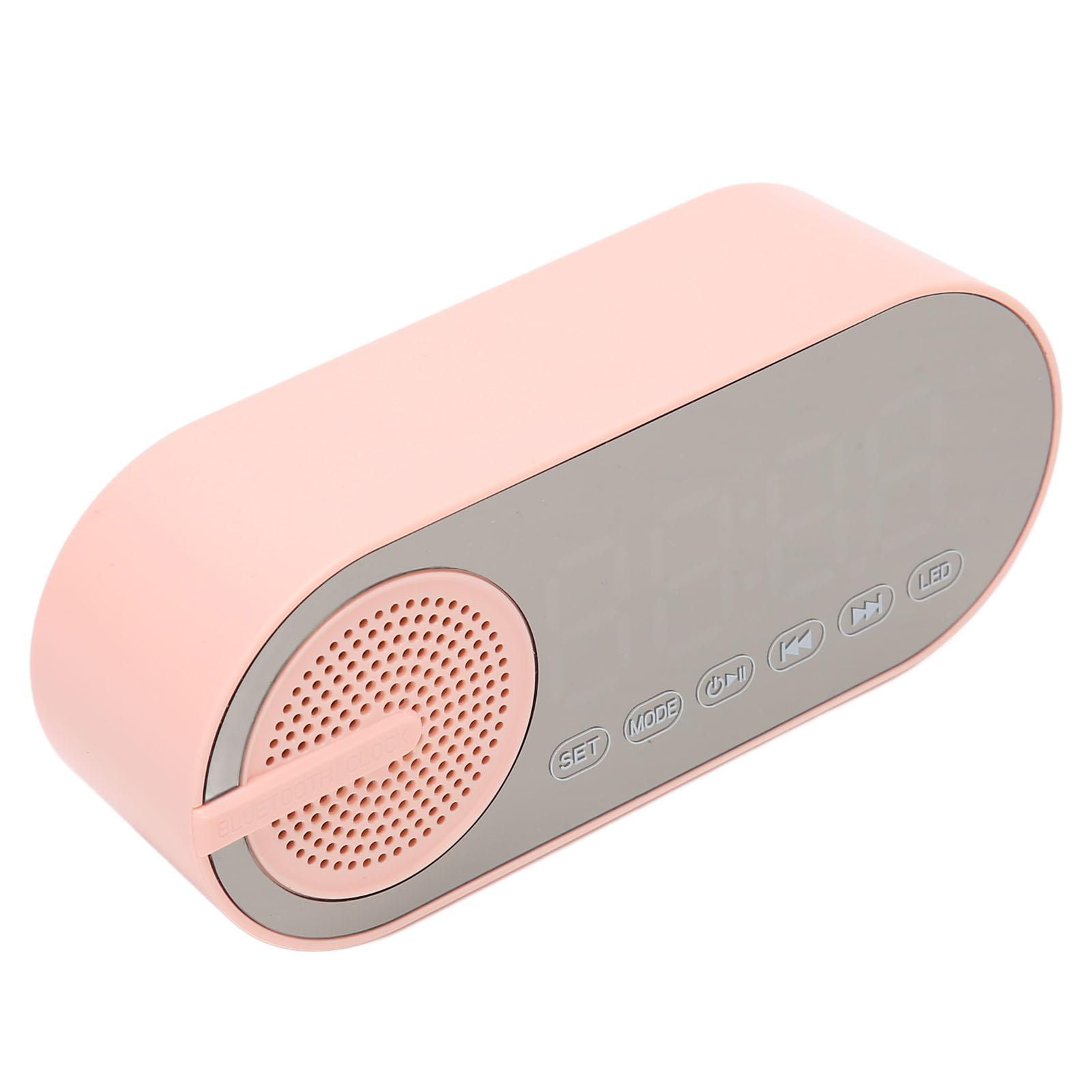 Цифровые часы с Bluetooth-колонкой, зеркальный светодиодный дисплей, FM-радио, маленький будильник с двойными будильниками для спальни, офиса