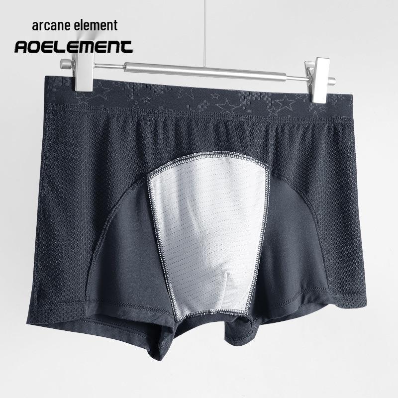 Ice Silk Mesh Men's Boxer Briefs - Breathable, Comfortable Sports Shorts