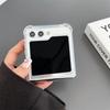 Luxury Mirror Make Up Slim Case for Samsung Galaxy Z Flip 6 5 4 3 7 ZFlip 7 Flip6 Solid Color Airbag Shockproof Ultra Thin Cover