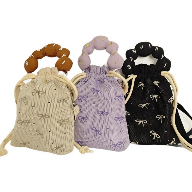 Premium Crochet Handbag - Multiway Knit Shoulder Bag, Elegant Eco Tote for Work/Weekend, Stretchable Storage