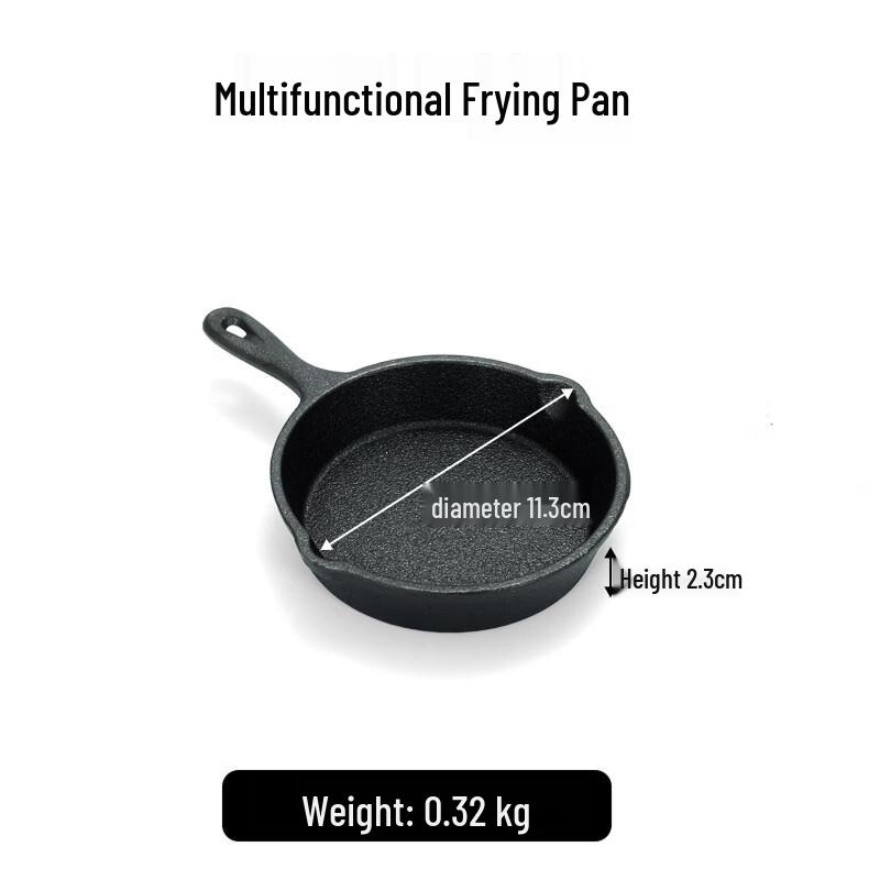 TLXT 10cm Cast Iron Mini Frying Pan (Set of 2)