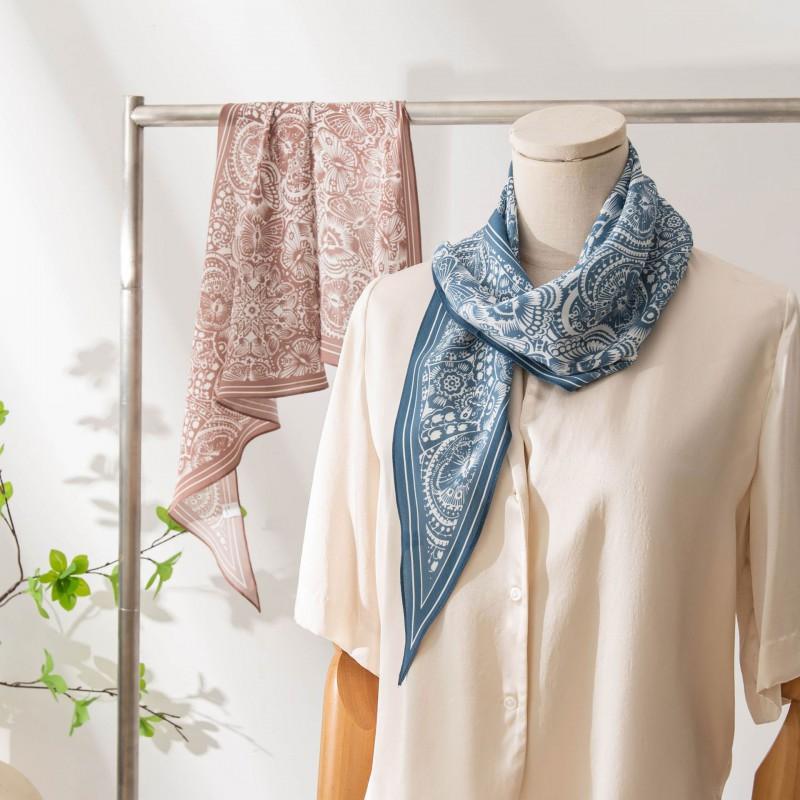 Womens Versatile Elegant Mulberry Silk Scarf Office Commute Fashion Shawl Warm Soft Wrap