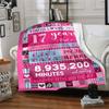 17Th Birthday Celebration Multi-purpose Blanket Comfortable Suitable for Sofa Couch Office Bed Picnics Ideal Gift for Friends Picnic Accessory Y10