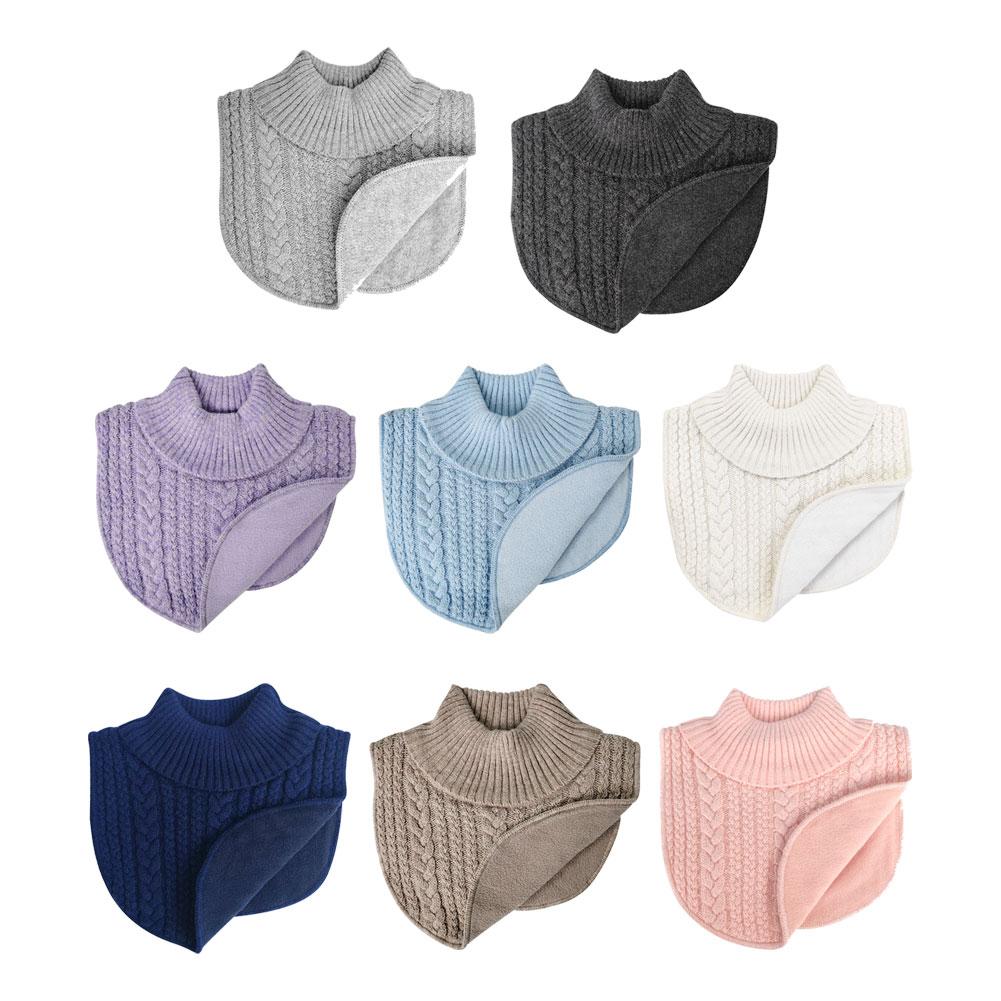 Detachable Knitted Mock Turtleneck Fake Collar For Kids Winter Warm Unisex Pullover Dickey False Collar for Photos School Party