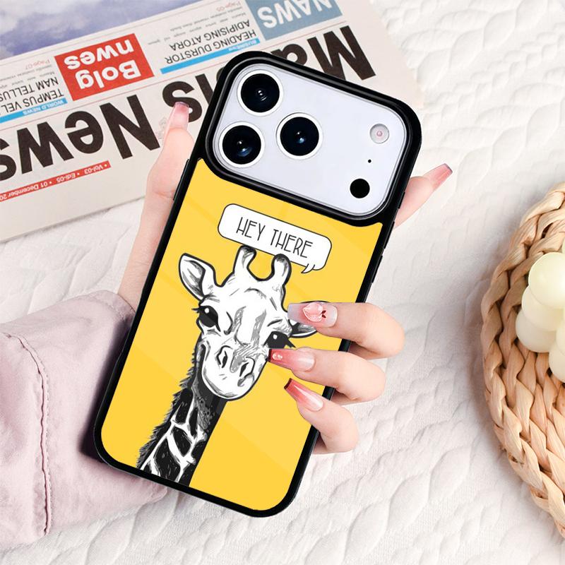 Giraffe Anime Cute Phone Case For IPhone 17 16e 15 14 13 12 11 Pro Max Air Mini Soft Protective Cover