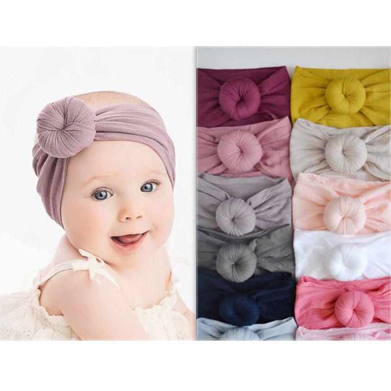 3pcs/Set Nylon Headband Bow Headbands For Kids Girls Turban Hairband Children Cotton Headband