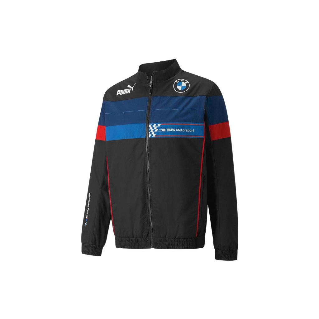 Puma Pánská tkaná bunda BMW Motorsport Series Colorblock se stojáčkem, černá 533324-01