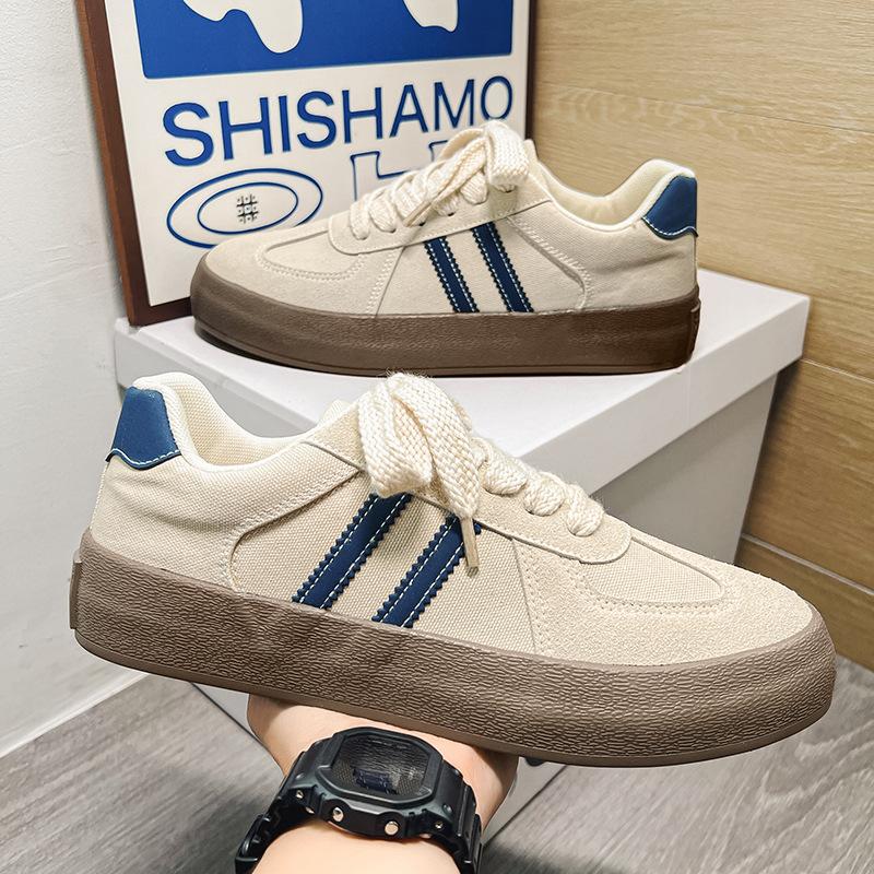 

Мужская обувь осень новая ретро моральная тренировочная обувь мужская трендовая обувь студенческая универсальная низкая спортивная и повседневная обувь для скейтборда 44 бежевый