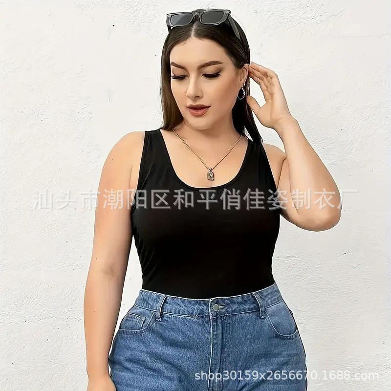 

Большой размер новый женский базовый многослойный жилет дышащий топ без рукавов XL