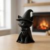 Figurine Chat Sorcière Drôle Style Sombre Décorations d'Halloween Décoration de Maison Ornements de Bureau Bureau
