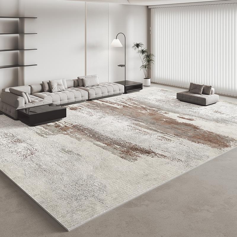 Italian Minimalist Carpets for Living Room Light Luxury Bedroom Decor Plush Carpet Fluffy Soft Grey Area Rug Home Thickened Mat