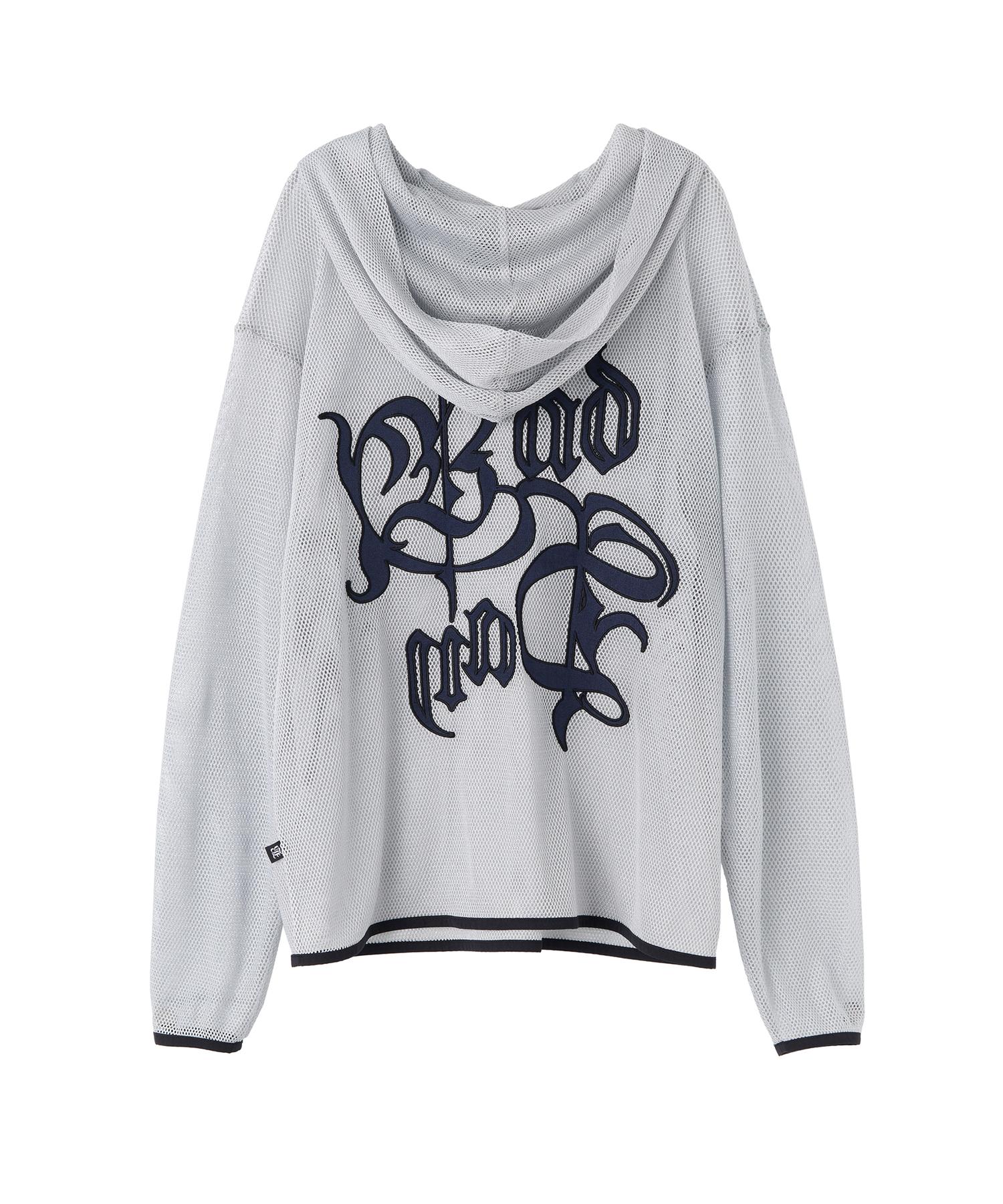 Buddy Mesh Boxy Hoodie Silver L