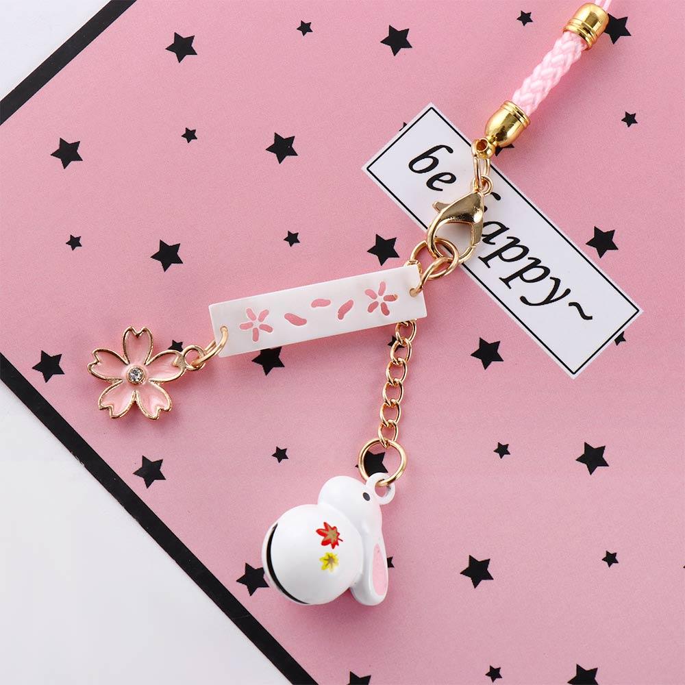 Bunny Mobile Phone Straps Charm Accessory Pig Phone Pendant Key Ring Lanyard Keychain Keys Holder