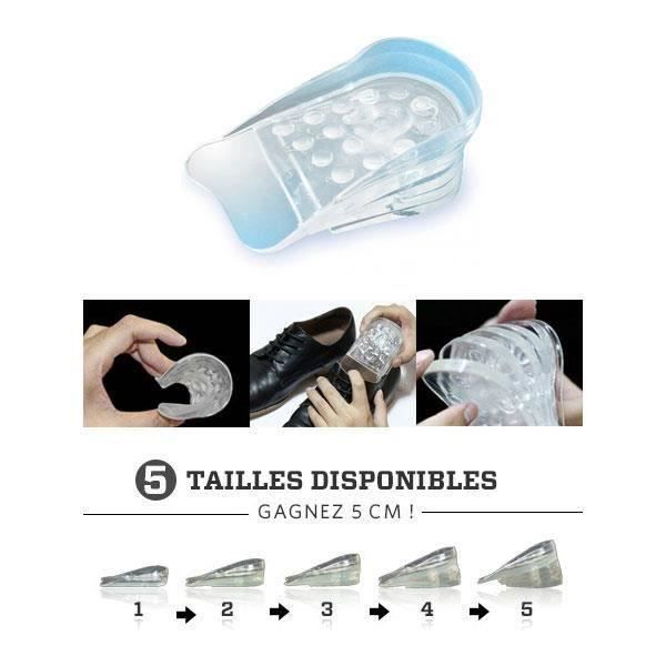 Insoles Heel Lifts Up To 5 Cm In Mixed Silicone Gel for Men and Women