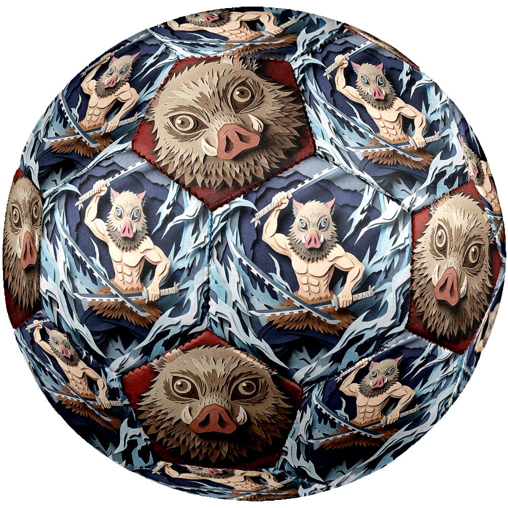 1pc Demon Slayer Kimetsu No Yaiba Football Soccer Ball Size 5 Indoor Soccer Ball Fashion Colorful  Backyard Game -Great For Sports Fans Gift HE11