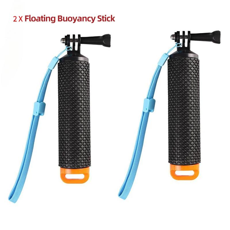 Floaty Waterproof Hand Grip Monopod For GoPro Hero13 12 11 10 9 8 7, Insta360, DJI OSMO Action SJCAM AKASO Camera Accessory