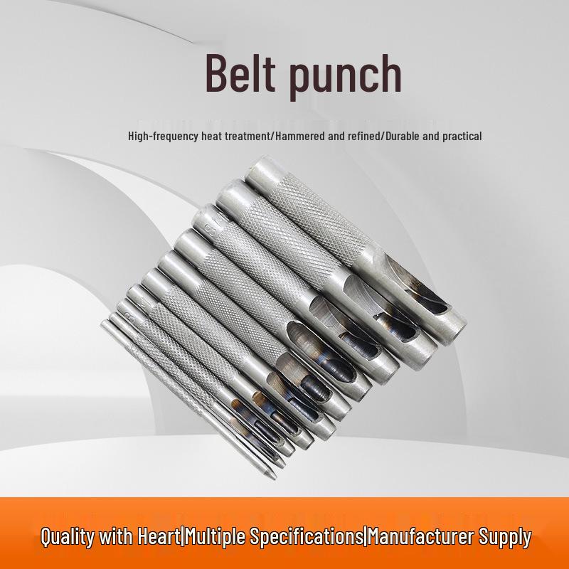 Leather Belt Hole Punch Set with Eyelet and Hollow Punch Tools
